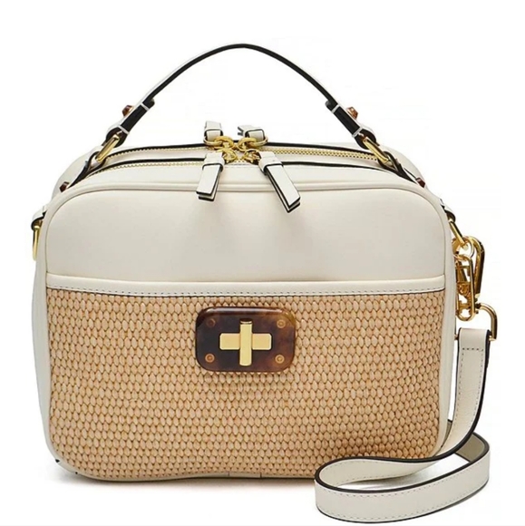 LDT Handbags - LDT Jill white lunch box purse NWT